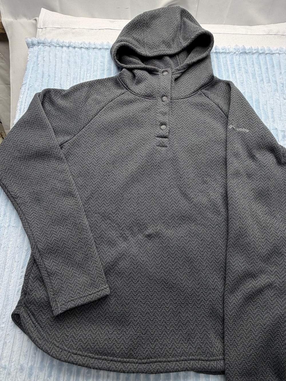 Columbia Dark Gray Hooded Fleece Pullover
